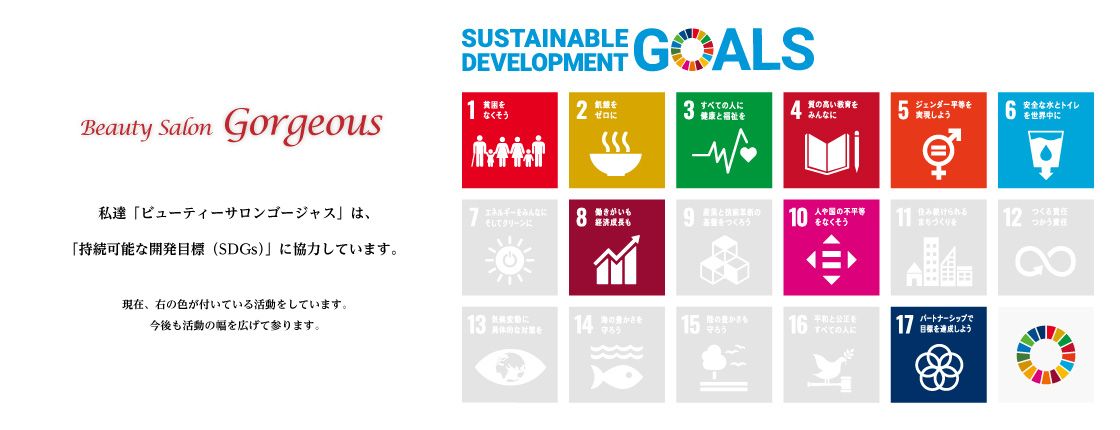 持続可能な開発目標(SDGs)に協力しています
