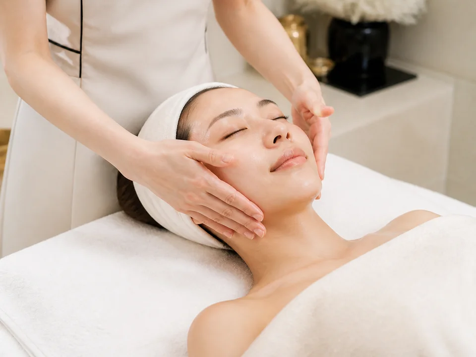 フェイシャルをイメージしたエステ写真 — 那覇の Beauty Salon Gorgeous
