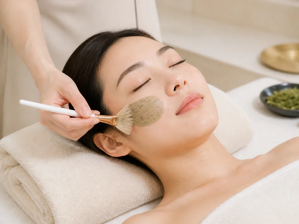 ハーブピーリングをイメージしたエステ写真 — 那覇の Beauty Salon Gorgeous